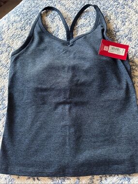 SPANX Dark Charcoal V-Neck Racerback Tank